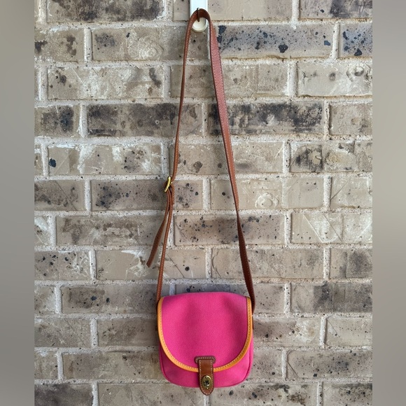 FOSSIL Austin Small Flap Pink Canvas Crossbody Bag - Picture 3 of 14